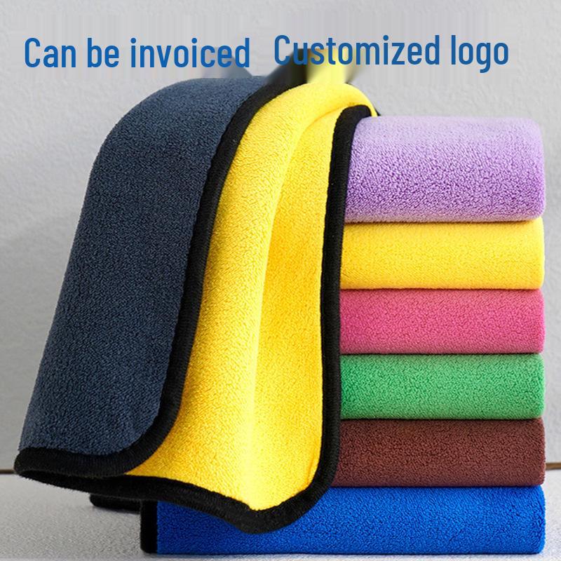 

Double-Sided Coral Fleece Dishcloth - 600g Absorbent, Lint-Free Cleaning Towel for Car Wash and Kitchen Use 30x30