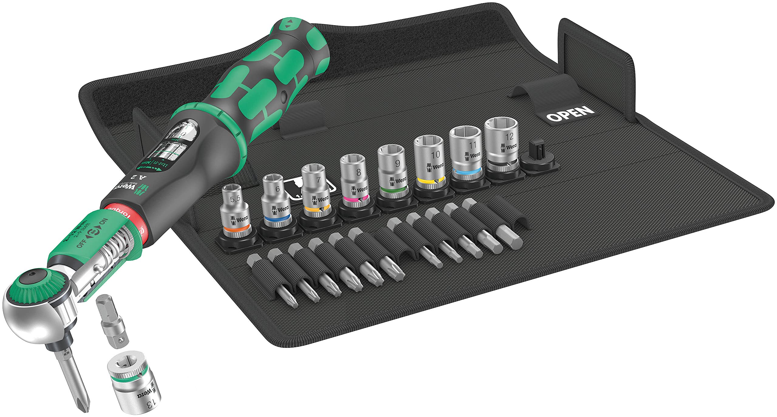 

Wera 05075832001 Torque Wrench Set 1 A 2 Hex Nm 23 Pieces Japanese Import Safe-Torque 1/4 2-12 [Regular Product] зелений