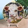 Embroidery Kit For Beginners Cute Cow Daisy Flower Stitches Kits For Beginners Includes Embroidery Hoop Cloth Needles