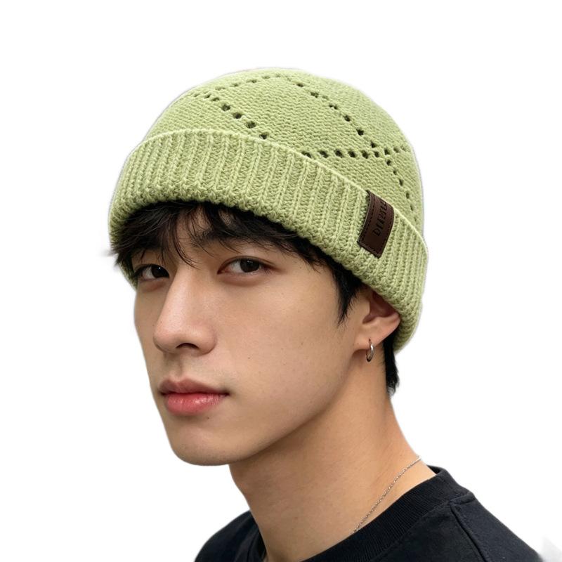 Knitted Landlord Hat Men'S Spring And Summer Thin Ruffian Handsome Melon Fur Hat Women'S Street Versatile Face Small Fashion Trendy Hat