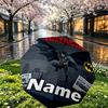 Custom Name Personalized Batman Print Umbrella, Auto Open Close, 8‑Rib Sturdy Frame, Commute Camping Hiking Use, Birthday Gift