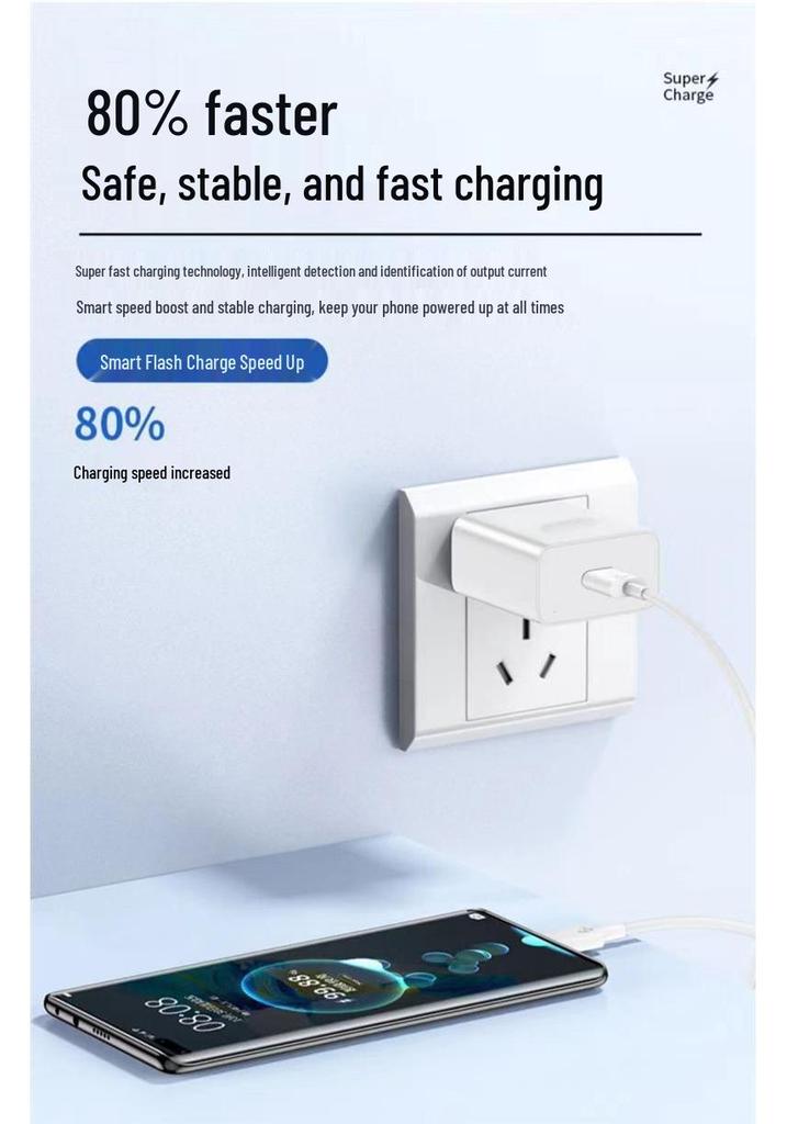 Official 240W Super Fast Charging Charger & Data Cable for Mate40/P50 Phones