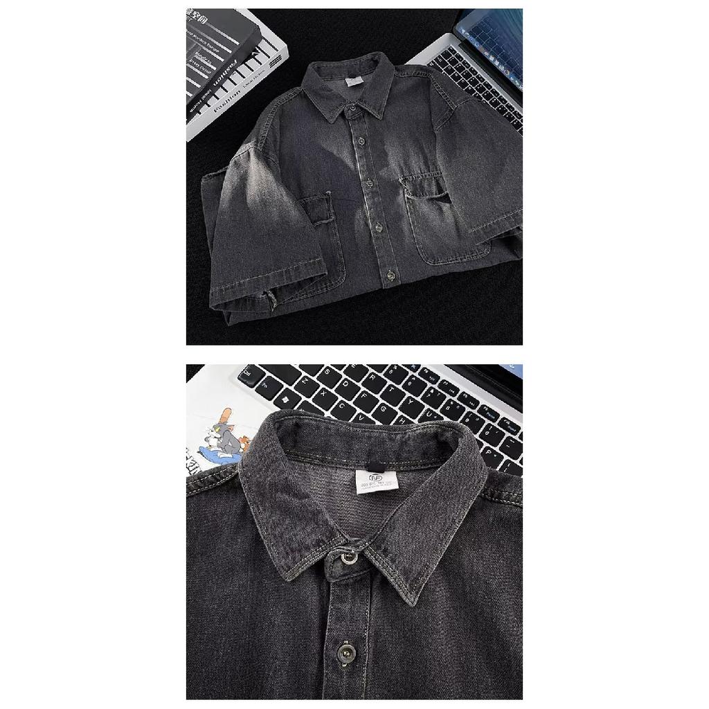 Half Sleeved Men'S Design Sense Niche Summer Trend Top Versatile Handsome Casual Shirt