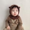 Windproof Ear Protection Hat Cute Big Eyes Plush Infant Knitted Cap Beanie Hat  Autumn and Winter