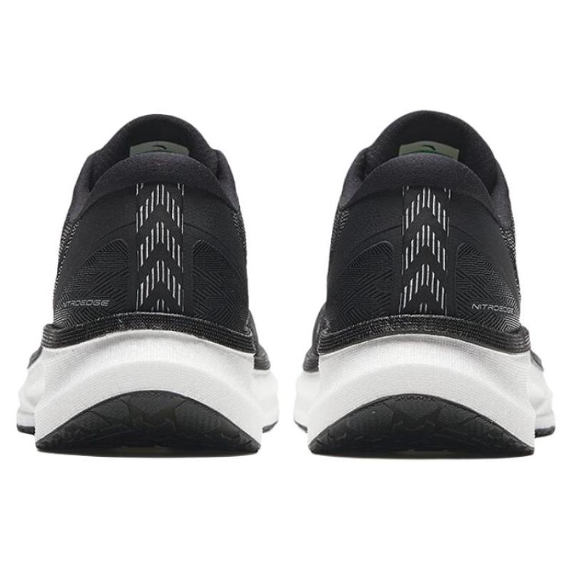 Anta Champion Series Shock Absorbers With Slip Resistant Features Low Top Running Shoes Men's Black Silver Sneakers 112335582S-11