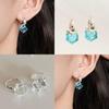 Geometric Square Sea Salt Pendant Earrings - Summer Refreshing Style for a Slimmer Look