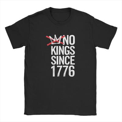 No K-Kings Day Protest T-Shirts for Men  Unique Cotton Tee Shirt Crew Neck Short Sleeve T Shirt Gift Idea Tops