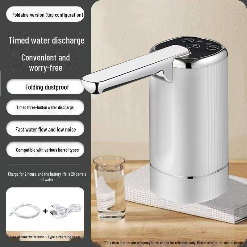 Fechadura de Impressão Digital para Crianças Bomba de Água Elétrica Dobrável com Tela Sensível ao Toque para Água Mineral Engarrafada