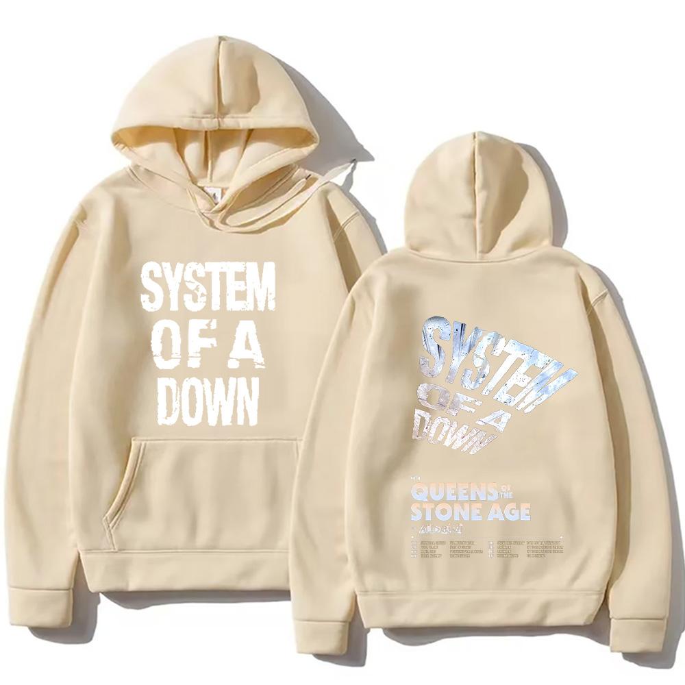 Rock Band System of A Down Hoodie System of A Down Tour 2026 Sweatshirt Alternative Metal Music Streetwear Unisex Gothic Top