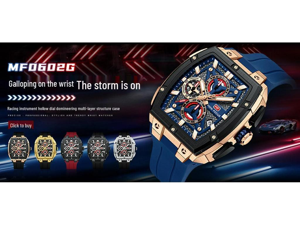 MINI FOCUS Herren Leuchtende Wasserdichte Businessuhr - Bestseller 0052G