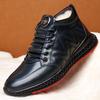 Broken code clearance treatment, winter wool men's cotton shoes, velvet warm men's boots, sports middle-aged casual leather shoes men's shoes