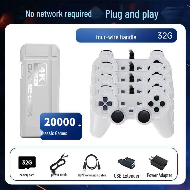 2024 HD 4K Wireless Console: 3D Classic Arcade Games with Super Mario