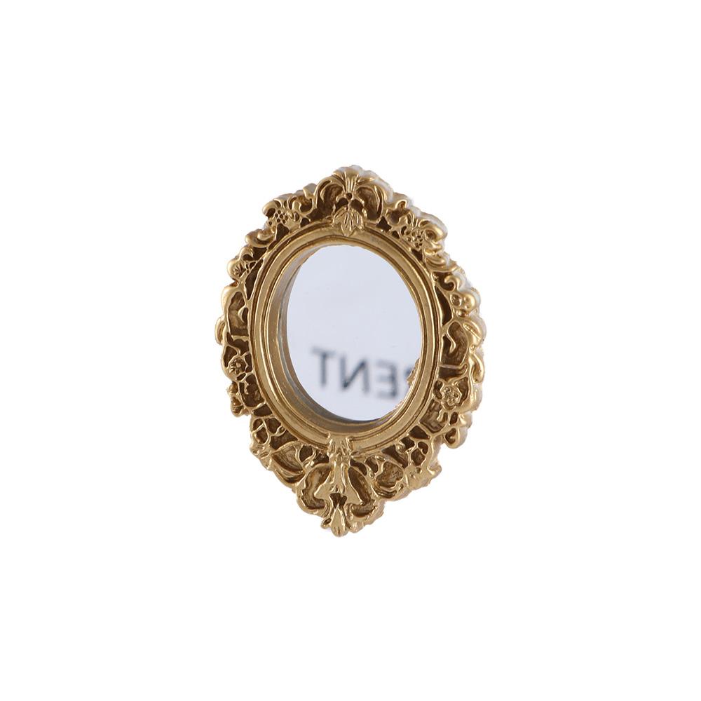 Doll House Decor Baroque Elegant Mini Victorian Furniture Ornament Dollhouse Mirror Miniature