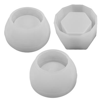 3 Stück handgefertigte runde Schüssel, sechseckige Tassen, Geschirr, Kunstharzform, Obsttablett, Teller, Schmuckschatulle, Gussform, UV-Kristall-Epoxid-Formen