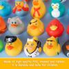 50/30/20Pcs Rubber Duck Toy Set Kids Bath Pool Bathing Toy Cute Floating Duck Quack Splash Toy With Drain Assorted Kids Gifts