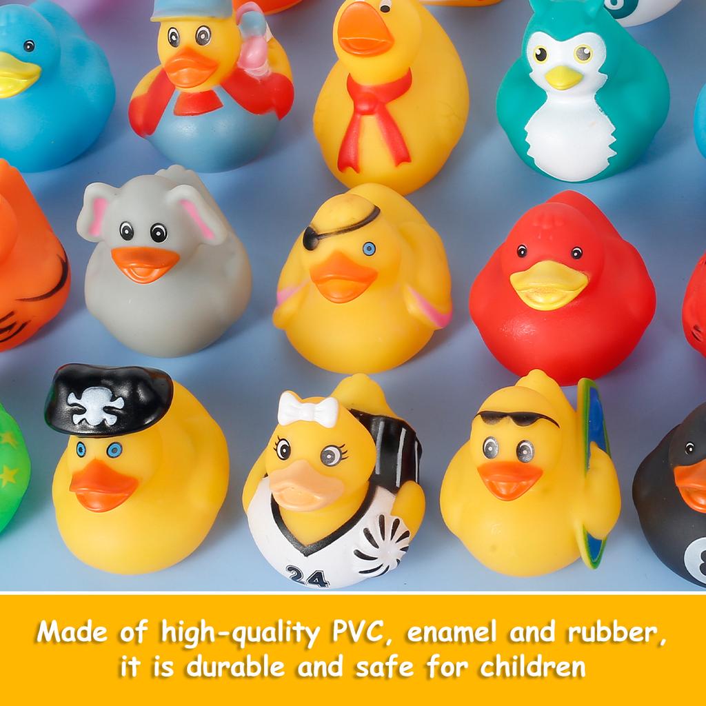 50/30/20 Stück Gummi-Enten-Spielzeugset Kinder Bade-Pool Badespielzeug Niedliche Schwimmende Ente Quak Spritzspielzeug Mit Ablaufloch Verschiedene Kindergeschenke