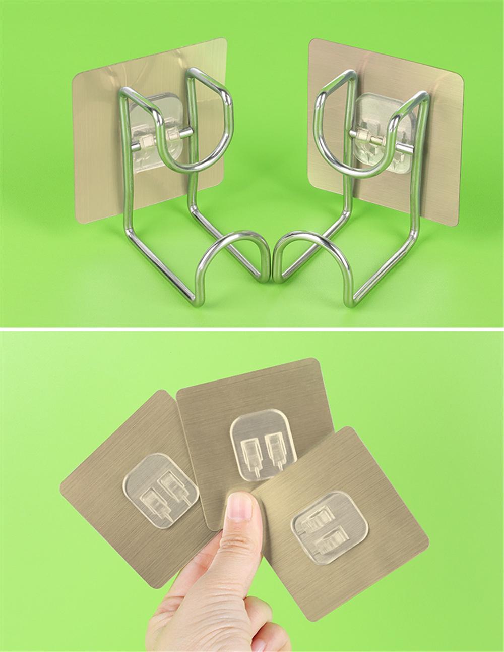

3PCS Thickened Stainless Steel Motorcycle Helmet Holder Hook Wall Mount Hanger