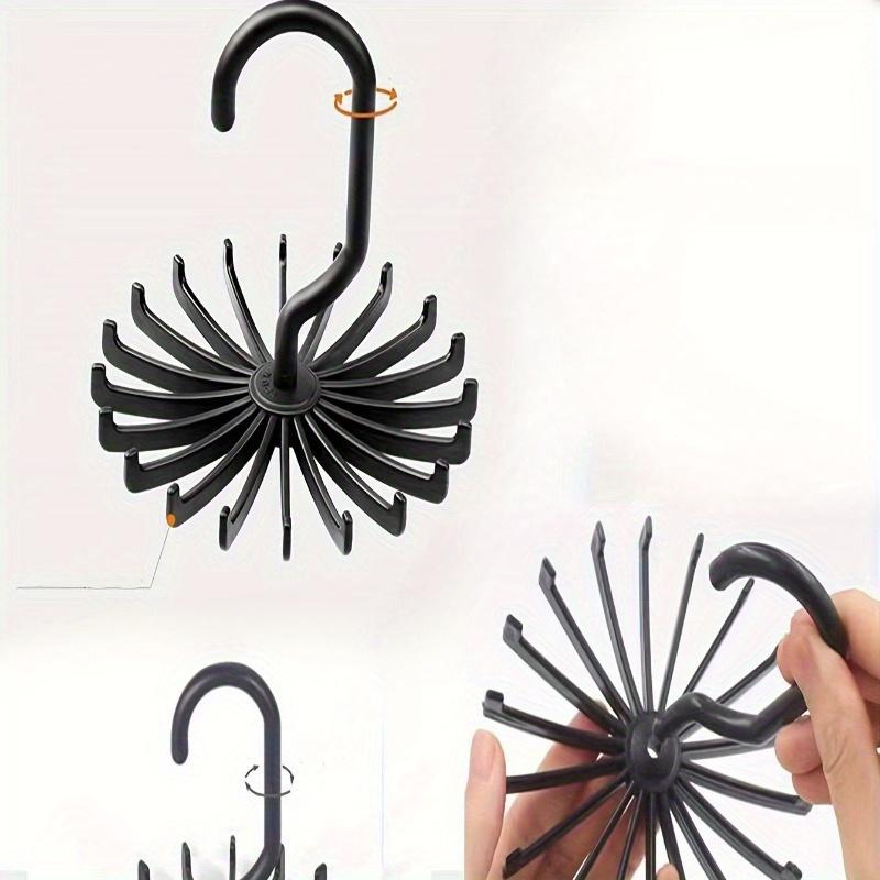 1pc Rotating Scarf and Tie Hanger, Anti Slip Plastic Multifunctional Accessory Hanger