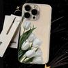 Tulip Minimalist Pattern Phone Case Suitable for iPhone 17 16 15 14 13 12 11 Pro/Max/Plus Anti Drop and Shockproof Back Cover