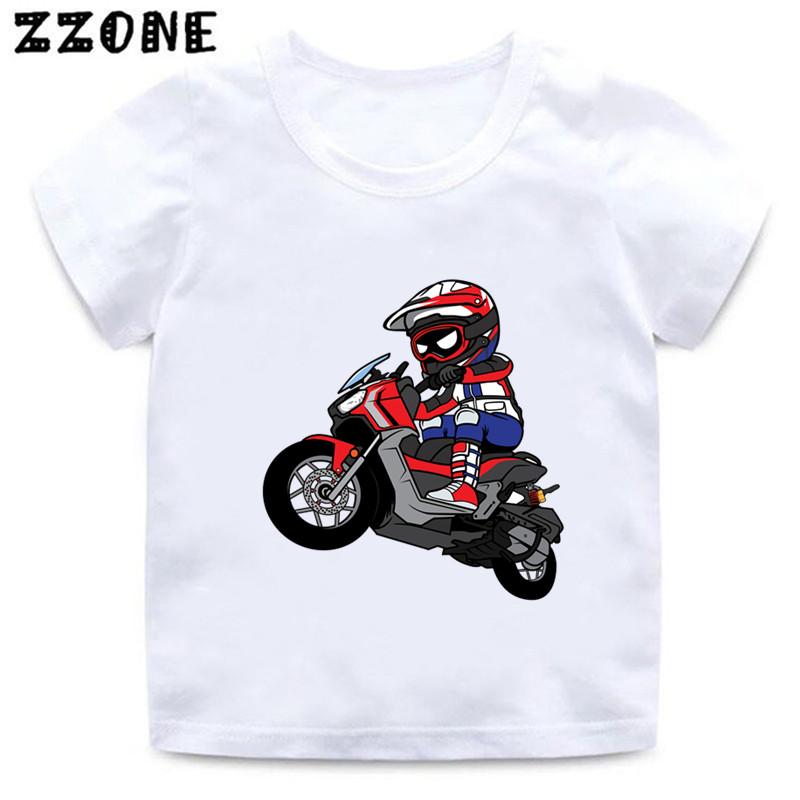 Motorcycle Motocross Print Kids TShirt Baby Boys Cartoon Funny T Shirt Summer Short Sleeve Children Streetwear Tops Girls Cloth