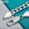 925 Sterling Silver 10mm Side Bracelet Party Charm Jewelry