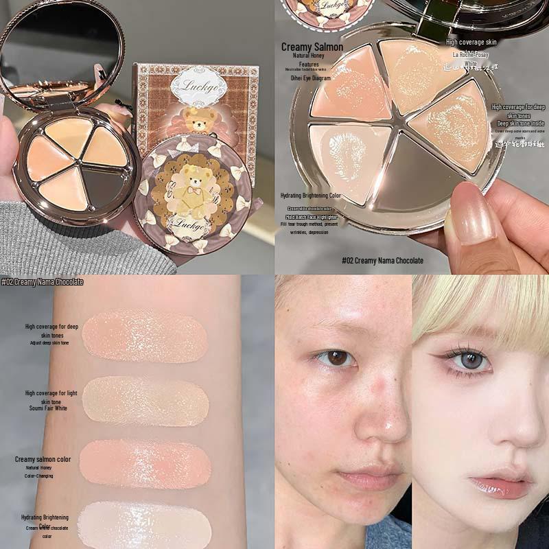 Pink Sweetheart Concealer Palette - Perfect for Tattoos, Spots, Acne, Scars, Dark Circles, and Tear Troughs.