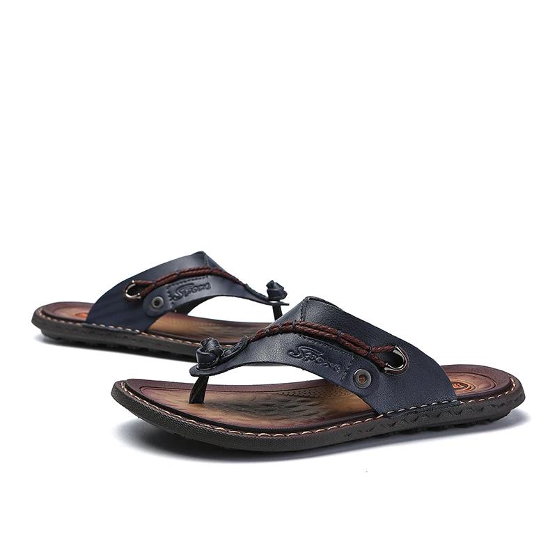 

Модные мужские шлепанцы ручной работы из плетеной веревки, разноцветные, с низким ремешком, летние повседневные дышащие пляжные туфли для отдыха на открытом воздухе, нескользящие оксфорды 38 тёмно-синий