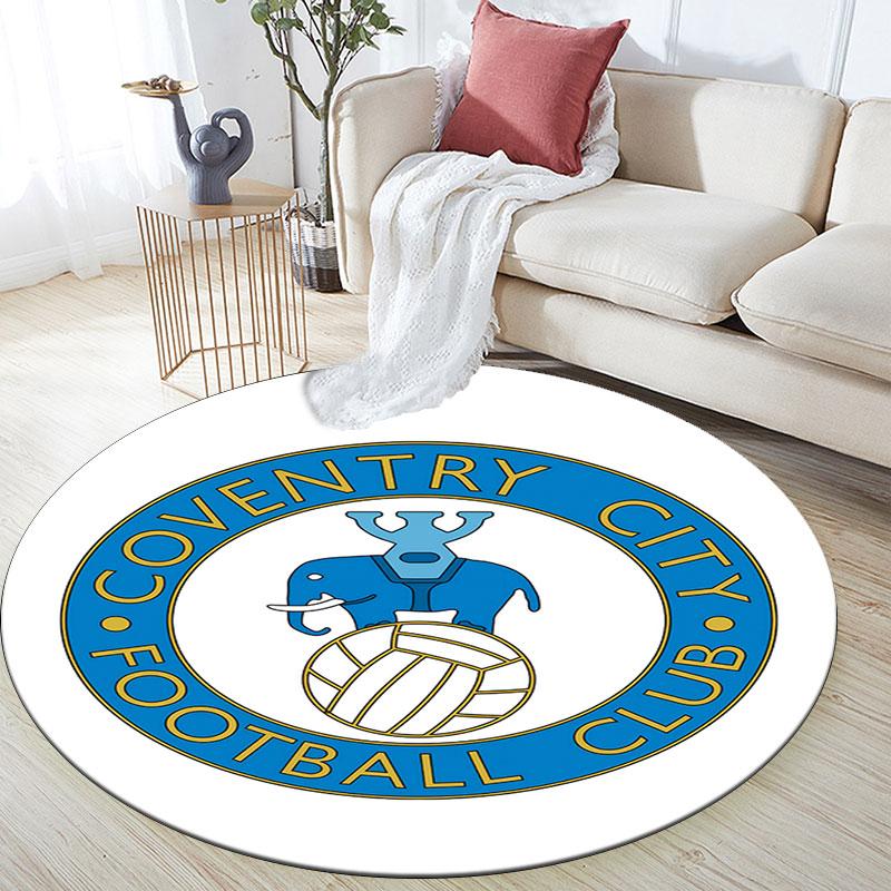 Coventry City Pattern Round rug,Carpet Rug for Living Room Bedroom Playroom ,Non-slip Floor Mat,Holiday Gifts and Birthday Gifts.