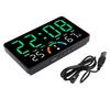Temperature Humidity LED Electronic Clock with Large Screen for Wall or Table