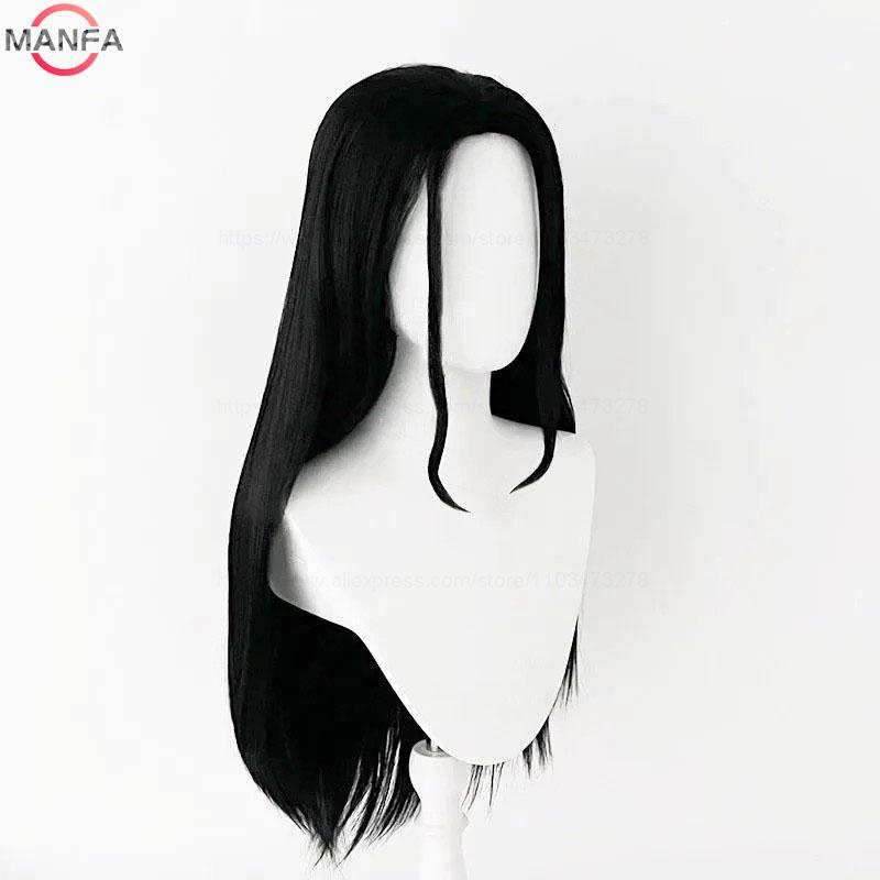 High Quality Nico Robin Cosplay Wig Miss Allsunday Wig Nico Wigs Long Black Heat Resistant Synthetic Hair Anime Role Play Wigs +