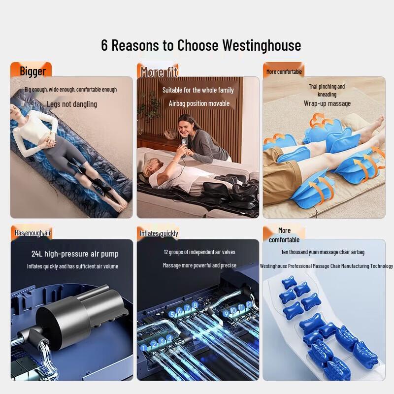Westinghouse Full Body Stretching Massage Mat CN plug (adapter included)