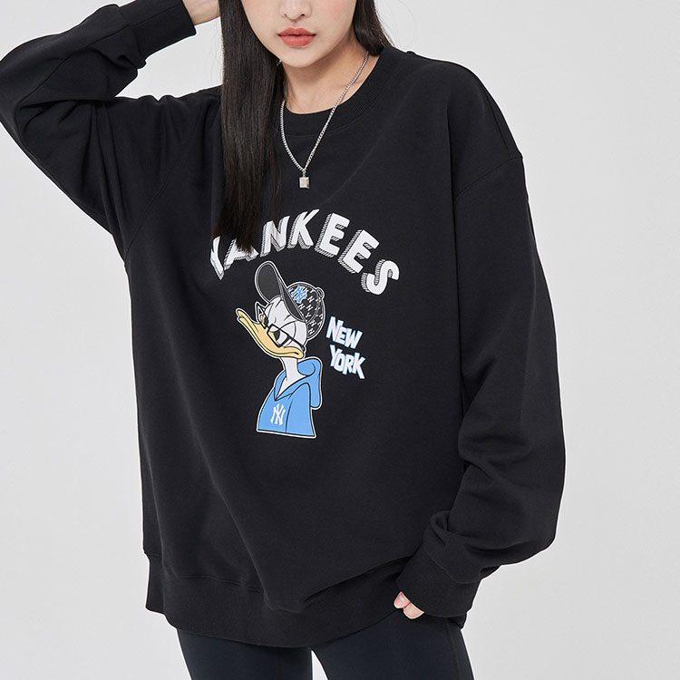 MLB X Disney Mlb X Disney Collaboration Sweatshirts Unisex Black Crew Neck Moderate Other 3AMTD1014-50BKS