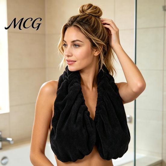 Wearable Bath Towel Hands-Free Adjustable Shower Bra for Women, Wrap Around Towel, Quick-dry Soft Drying Off After A Bath, Self-Care Skin-friendly