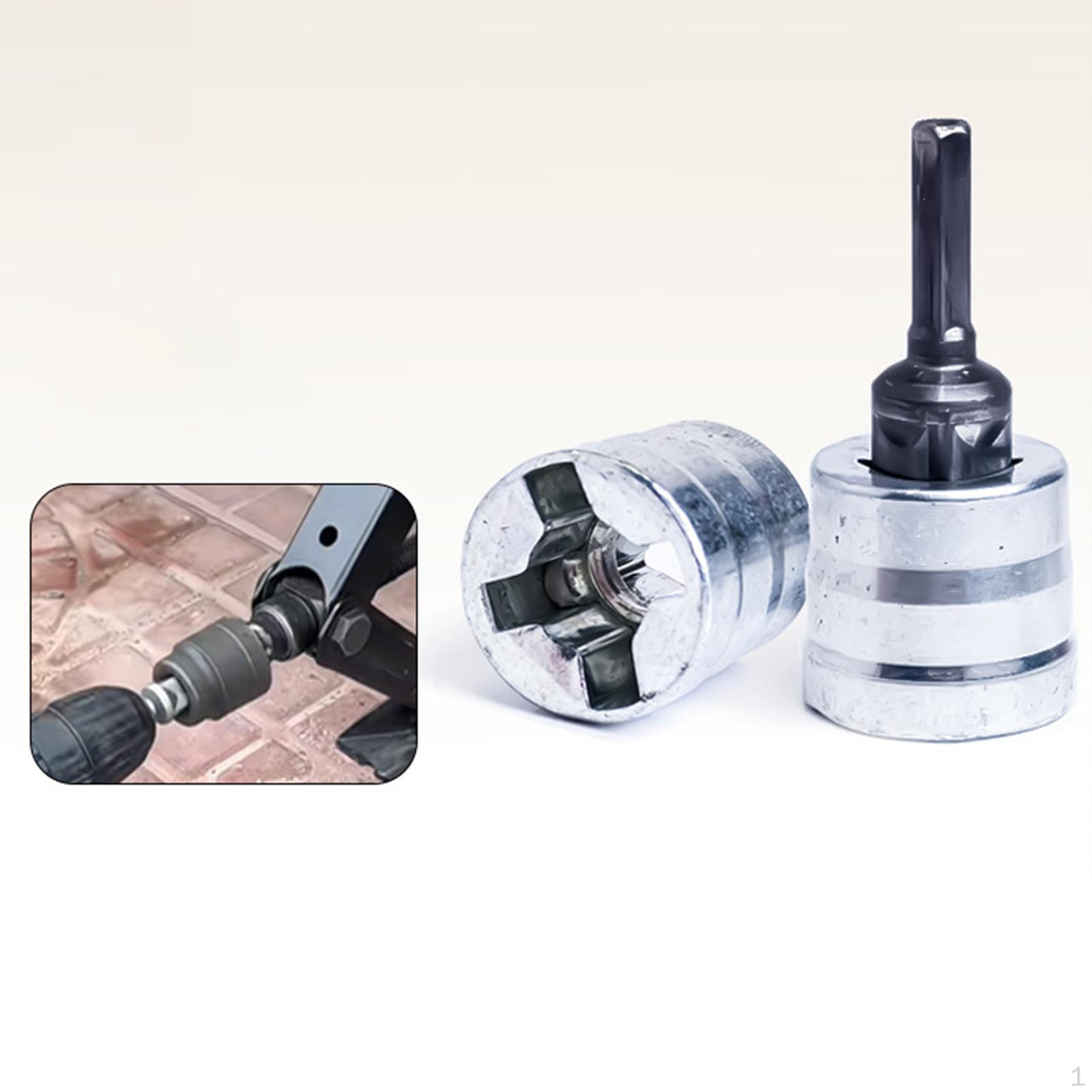 

Гнезда для ножничных домкратов, Насадка Многоцелевая Простая установка Стабилизатор Адаптер для дрели для