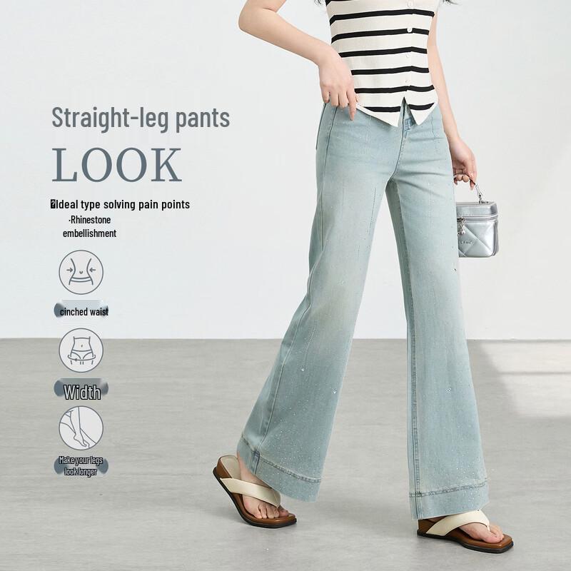 FivePlus Women s Vintage High-Waist Wide-Leg Jeans L