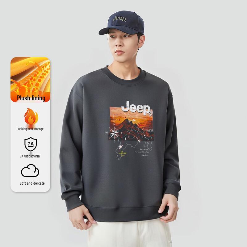 JEEP Men s Casual Long Sleeve Sweatshirt 2XL