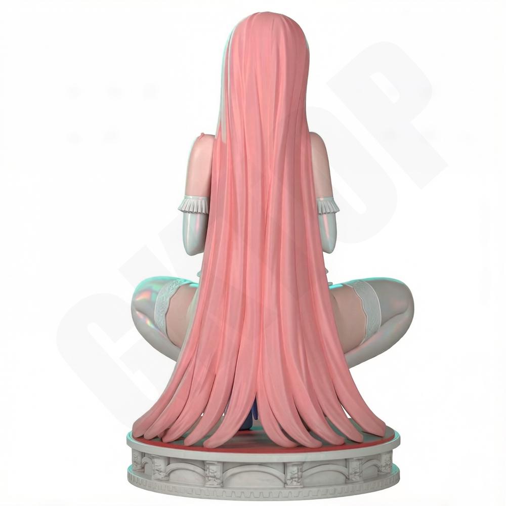 1/24 NSFW Demon Horn Squatting Girl GK Figure Grey Resin 3D Print Model Unassembled Unpainted Toy Statue