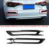 ABS  Carbon Fiber Black Rear Tail Fog Light Lamp Panel Frame Decor Cover Trim For Honda Civic 11th Gen 2022-2024 Rear Fog Light Lamp Cover Trim