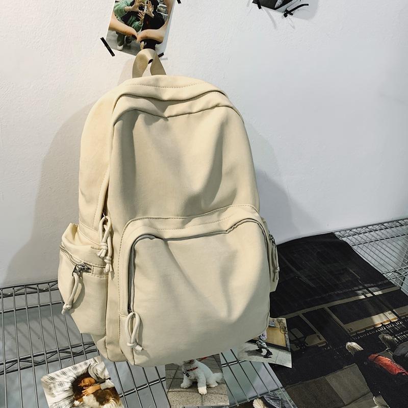 School bag female junior high school student high school student college student simple versatile large capacity backpack travel backpack