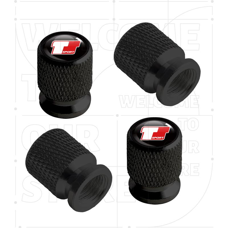 For Toyota GR Sport T Sport YARiS Hilux Camry LOGO 4pcs Car Wheel Tire Valve Aluminum Caps Tyre Stem Covers Airdust Waterproof