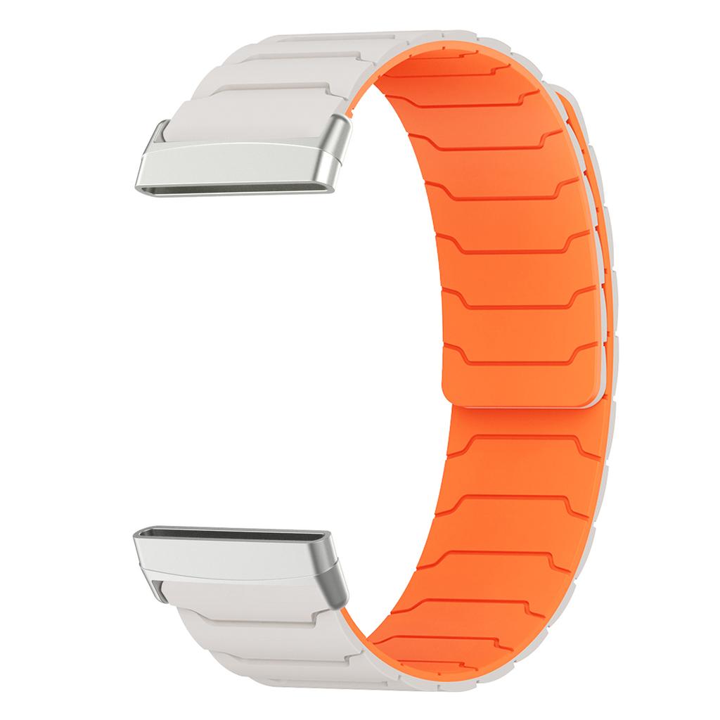 Magnetic loop strap for Fitbit watch versa 4/3 two color silicone band for versa 2/1 sport Bracelet replacement Wristband