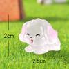 Micro-landscape Creative Cute Cartoon Transparent Glow-in-light Pink Puppy Garden Landscape Decoration Resin Small Figurine
