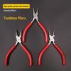 Toothless Spring Pliers for Jewelry Making - Red Handle, 130mm, Suitable for Gold, Silver, and Copper Wire Winding.