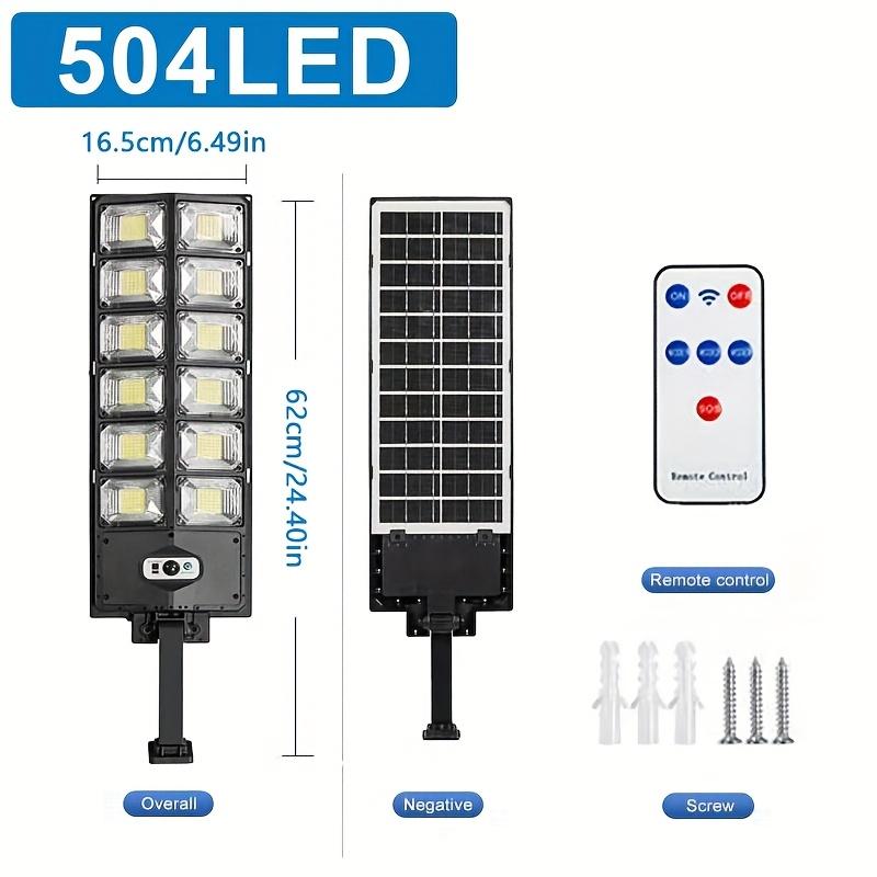 504 LED Outdoor Solar Lights with Motion Sensor Remote 3 Mode Waterproof Super Bright Solar Street Light for Garden Patio Garage