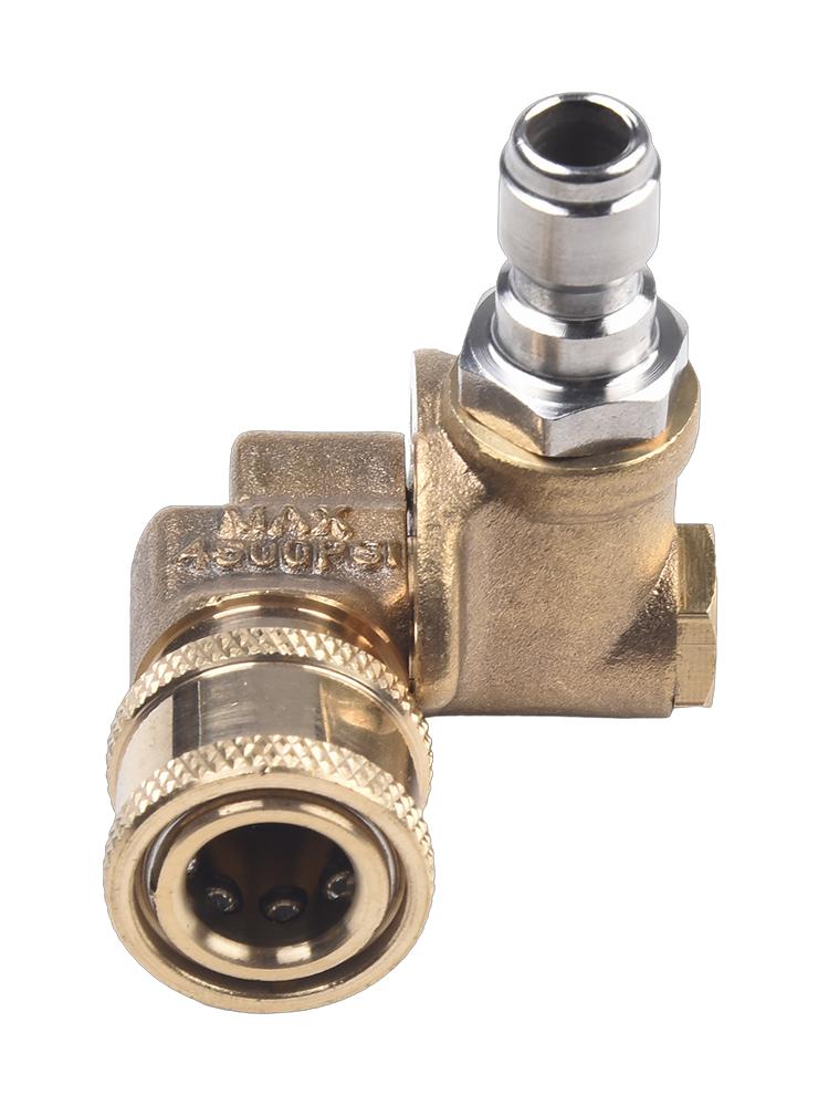 High-Quality Swivel Brass Coupler Attachment For Pressure Washer Nozzles With 5 Angle Options Ranging From 0 To 120 Degrees