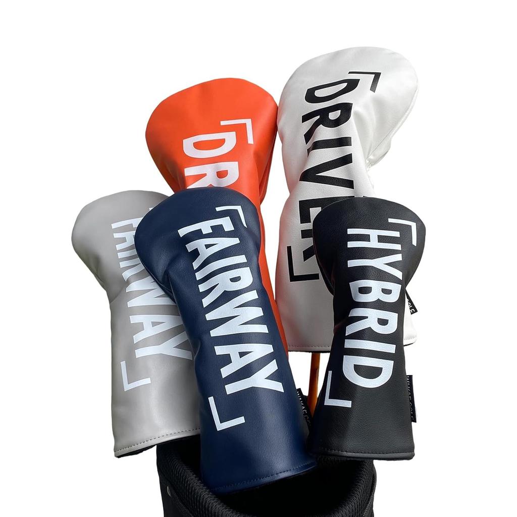 Golf head cover driver wood utility UT club number tag waterproof design 440cc 460cc.