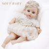 Realistic 14inch Vinyls Newborns Baby Girl Doll Realistic Child Toy Soft Doll Vinyls with Stuffed Toy Collectible