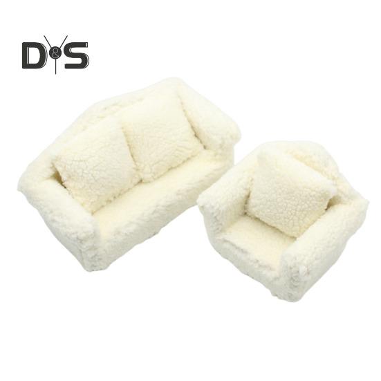 Miniaturcouch 1:Mini-Haus-Sofa im Maßstab 12, Plüsch, Miniaturmöbel, Puppen, Wohnaccessoires, Foto-Requisiten, Geschenk für Jungen und Mädchen