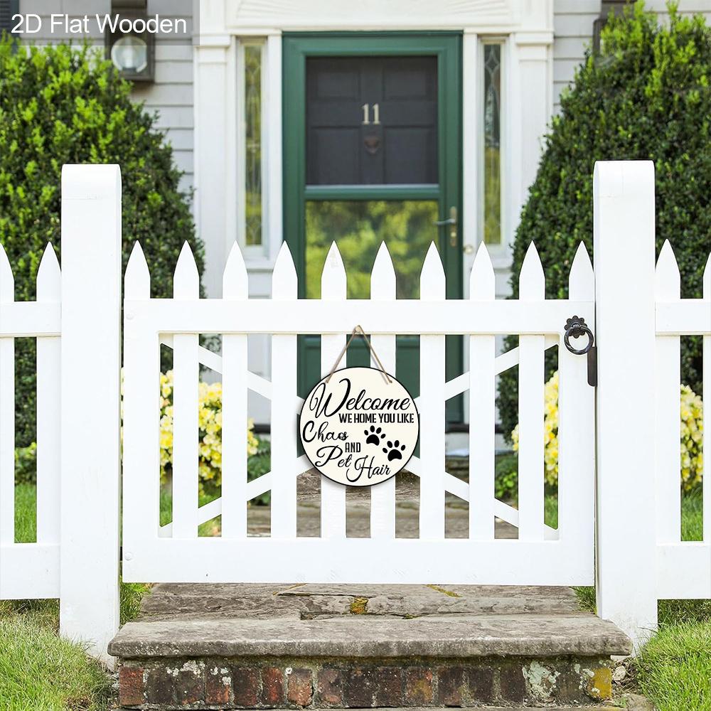 Rustykalny Drewniany Znak Powitalny - Prosta Dekoracyjna Tabliczka do Domu, Pokoju i Dekoracji Świątecznych, Do Użytku Wewnętrznego i Zewnętrznego