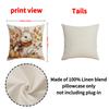 Cartoon Cute Rabbit Printed Pillow Cover Autumn Harvest Thanksgiving Atmosphere Decorative Sofa Pillow